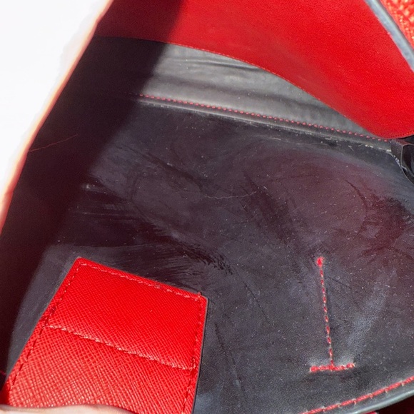 Guess Red Satchel Bag with Gold Accents - Picture 6 of 8